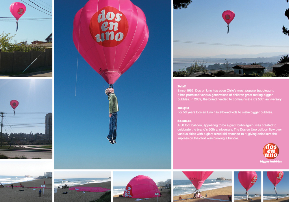 Dos en Uno Balloon 1 Гигантские партизанские пузыри из Чили